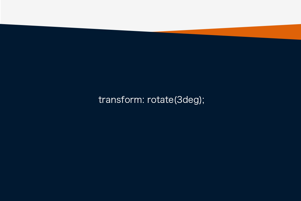 CSSのみで背景を全体的に斜めにして傾斜をつける方法 | UNORTHODOX WORKBOOK | Blog